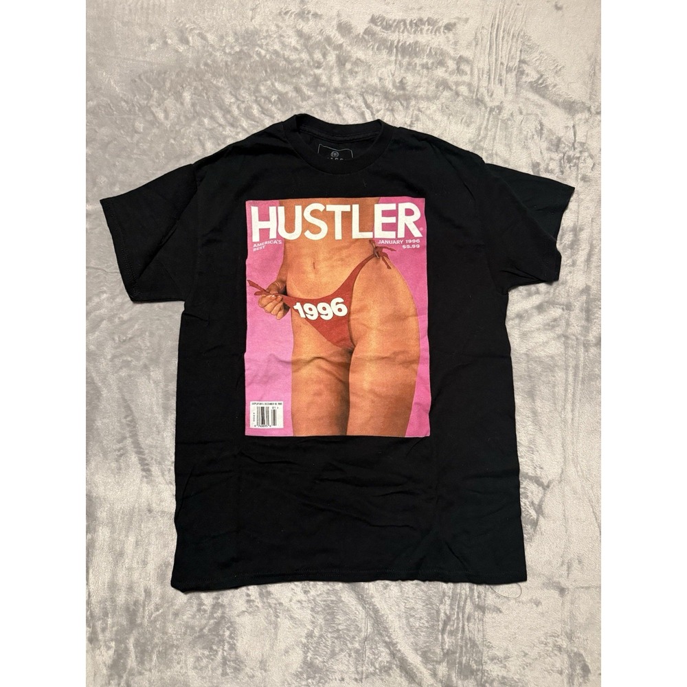 Reason T-Shirt Mens M Black Hustler Magazine Cover Jan 1996 Retro Graphic Tee‎